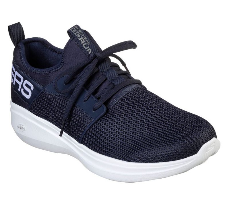 Skechers Gorun Fast - Valor - Mens Running Shoes Navy [AU-QA2810]